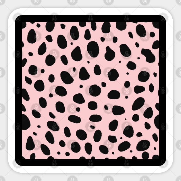 Pink and Black Cheetah Print Animal Print Sticker by YourGoods